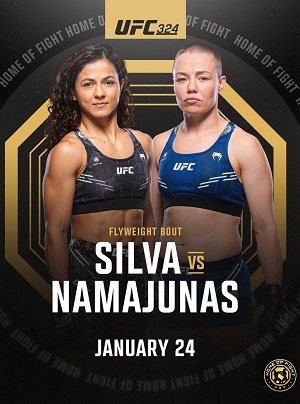 Наталья Силва - Роуз Намаюнас (UFC 324, 25.01.2026) смотреть онлайн
