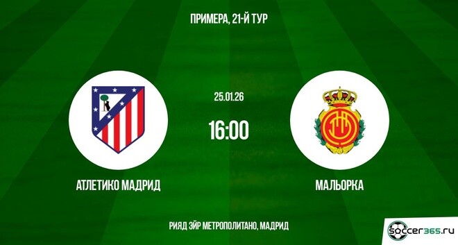 Атлетико М - Мальорка 25.01.2026 режиссер