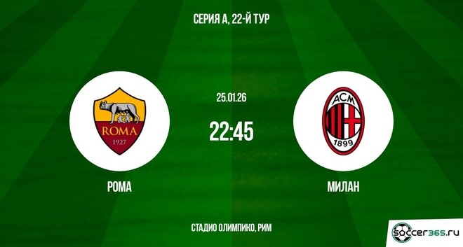 Рома - Милан 25.01.2026 2 смотреть бесплатно