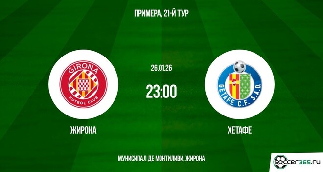 Посмотреть фильм бесплатно Жирона - Хетафе 26.01.2026 2