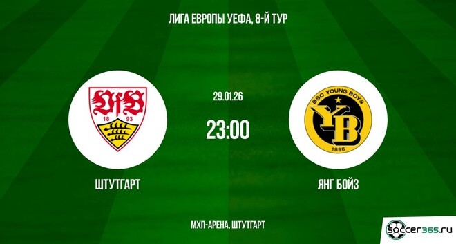 Штутгарт - Янг Бойз 29.01.2026 hd 720