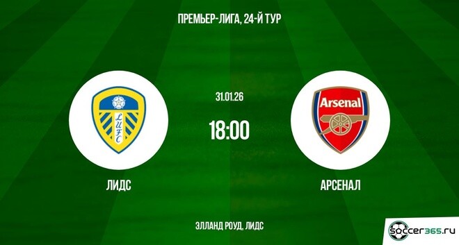 Фильм Лидс - Арсенал 31.01.2026 4k