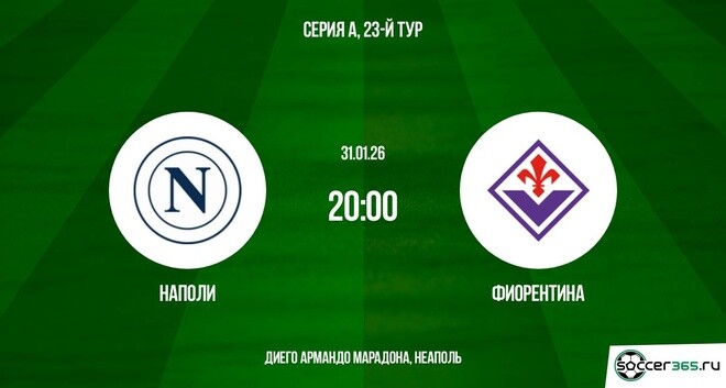 Смотреть онлайн в хорошем качестве Наполи - Фиорентина 31.01.2026 2