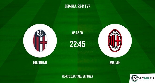 Болонья - Милан 03.02.2026 2 полностью