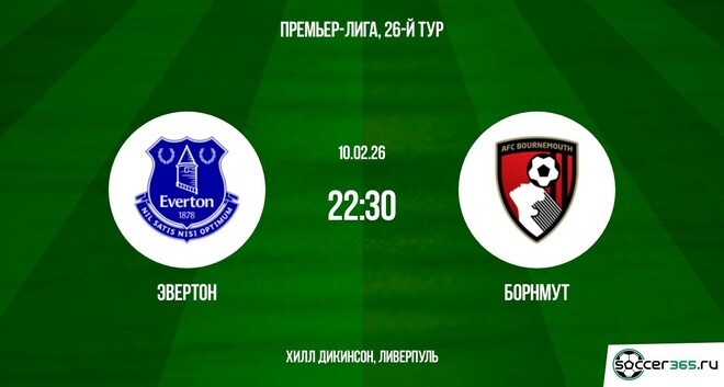 Эвертон - Борнмут 10.02.2026 описание