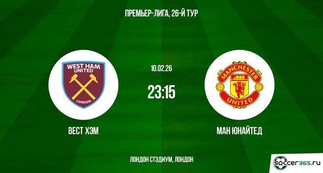 Смотреть Вест Хэм - Ман Юнайтед 10.02.2026 2 в хорошем качестве