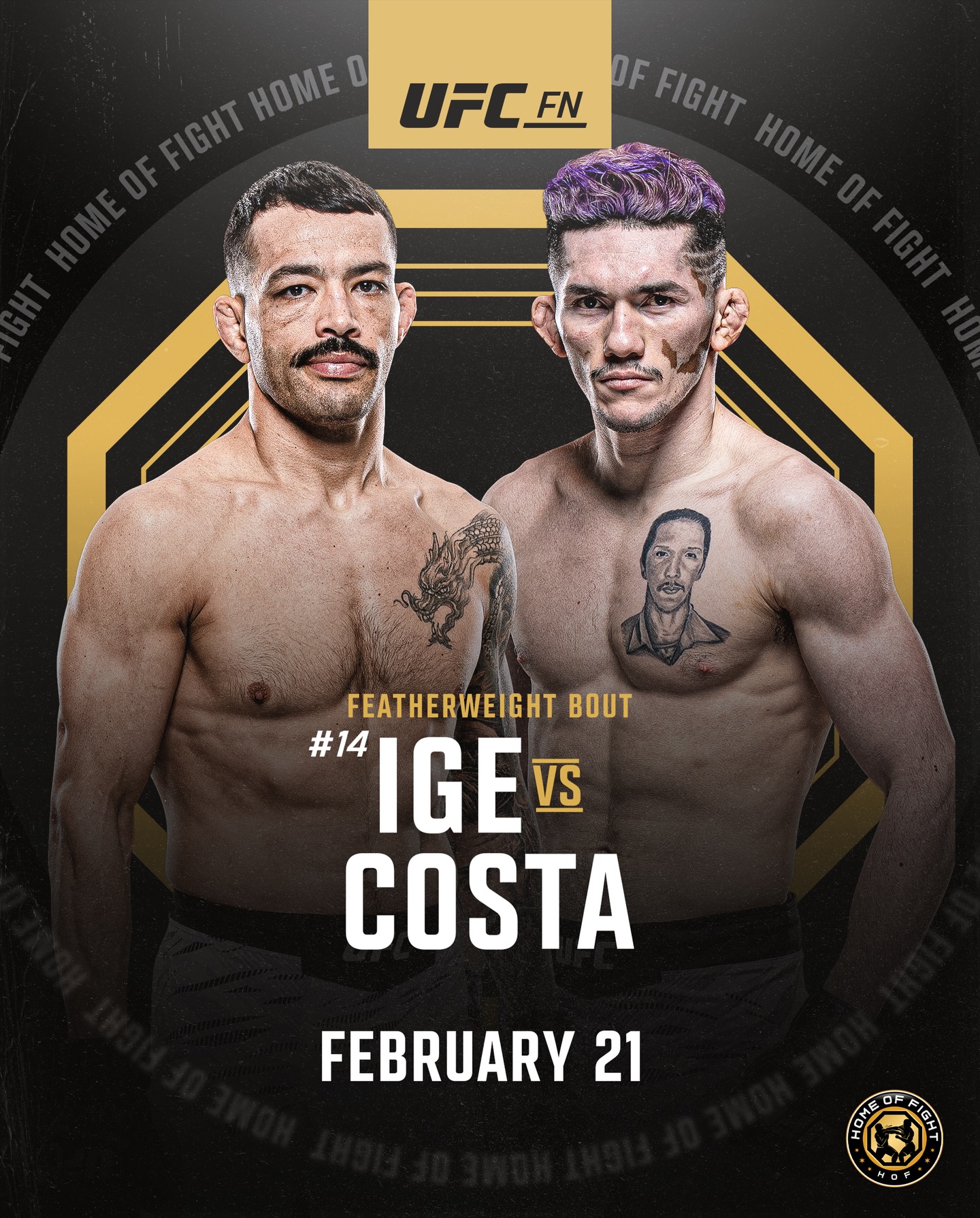 Дэн Иге - Мелькизаэль Коста (UFC Houston 22.02.2026) 2 (, США) смотреть онлайн