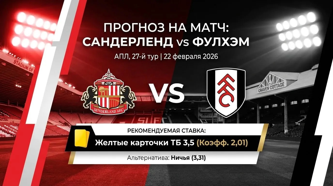 Сандерленд - Фулхэм 22.02.2026 смотреть на лорде бесплатно