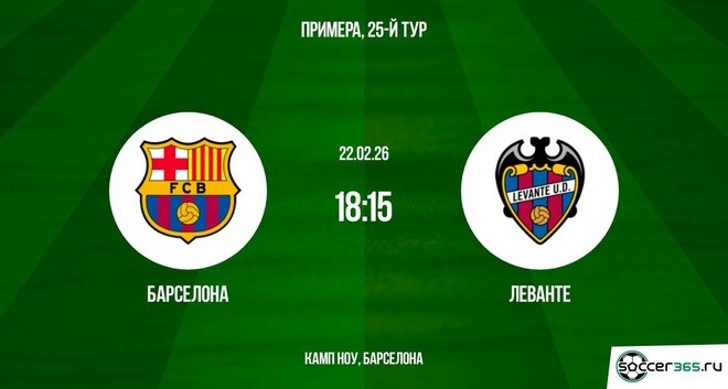 Смотреть фильм Барселона - Леванте 22.02.2026 2 бесплатно