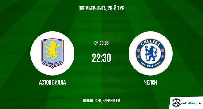 Астон Вилла - Челси 04.03.2026 2 музыка к фильму