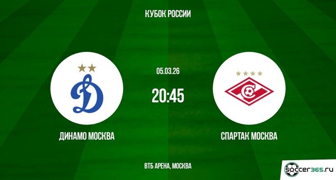 Динамо М - Спартак М 05.03.2026 2 смотреть на русском