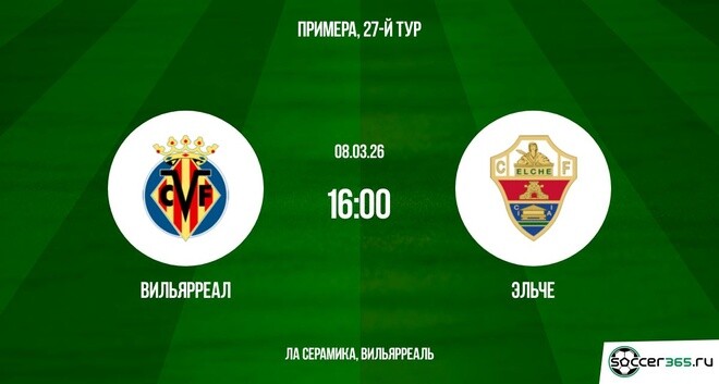 Кино онлайн Вильярреал - Эльче 08.03.2026 2