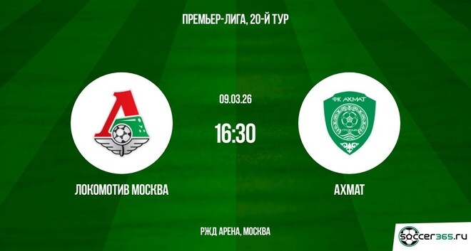 Локомотив М - Ахмат 09.03.2026 2