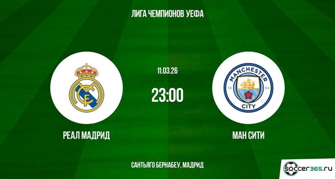 Реал Мадрид - Ман Сити 11.03.2026 (Лига чемпионов) сюжет