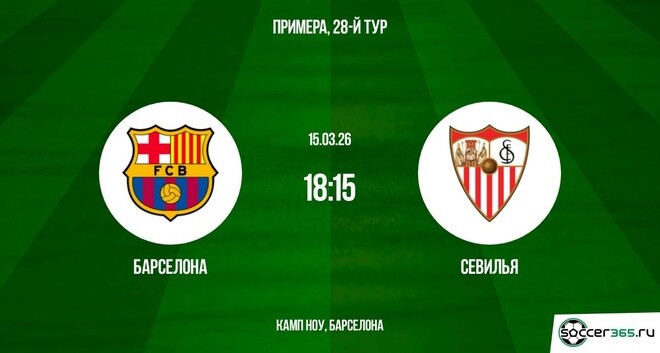 Барселона - Севилья 15.03.2026 2 рейтинг
