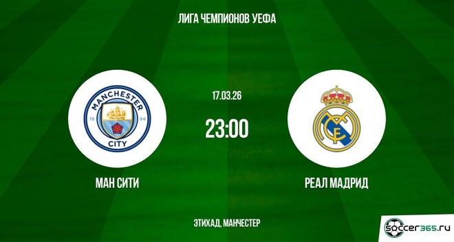 Ман Сити - Реал Мадрид 17.03.2026 (Лига чемпионов) 2 фильм лорд фильм