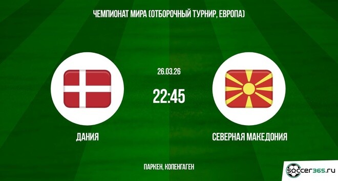 Дания - Северная Македония 26.03.2026 смотреть онлайн лорд фильм