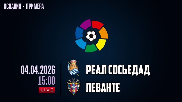 Фильм Реал Сосьедад - Леванте 04.04.2026 кто играет