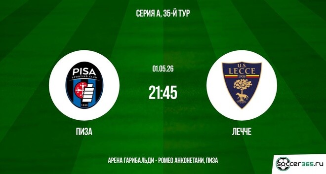 Пиза - Лечче 01.05. фильм (2026) смотреть полностью бесплатно
