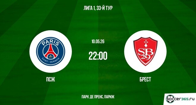 Смотреть ПСЖ - Брест 10.05. бесплатно в хорошем качестве | 2026