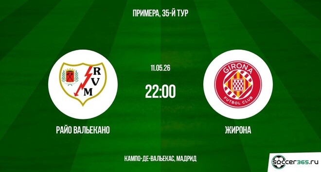 Райо Вальекано - Жирона 11.05. (2026) смотреть онлайн бесплатно