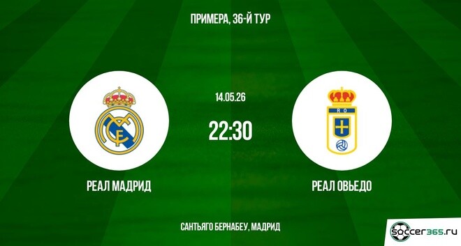 Смотреть Реал Мадрид - Овьедо 14.05. 2 в хорошем качестве | 2026