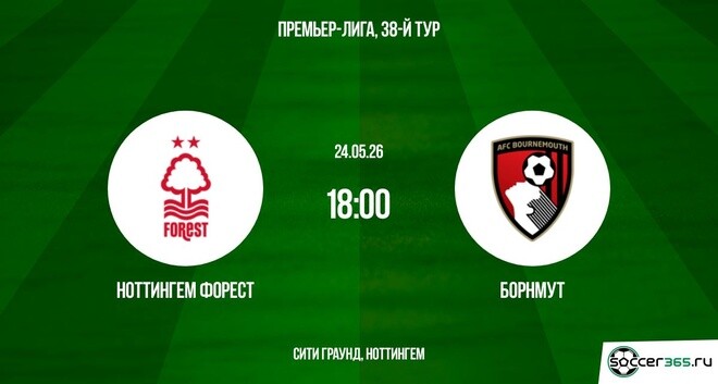 Ноттингем - Борнмут 24.05. 2 смотреть бесплатно
