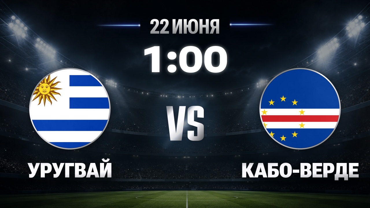 Уругвай - Кабо-Верде 22.06. смотреть онлайн без регистрации | 2026