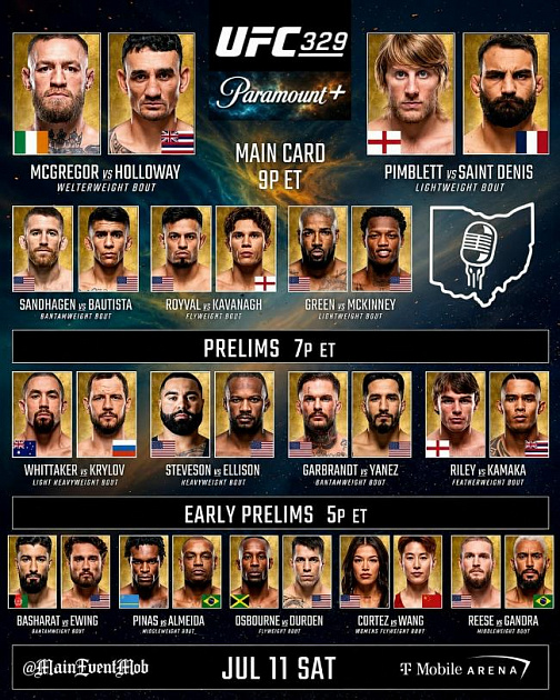HD - UFC 329: Прямая трансляция (12.07.2026) : 1-10 серии онлайн