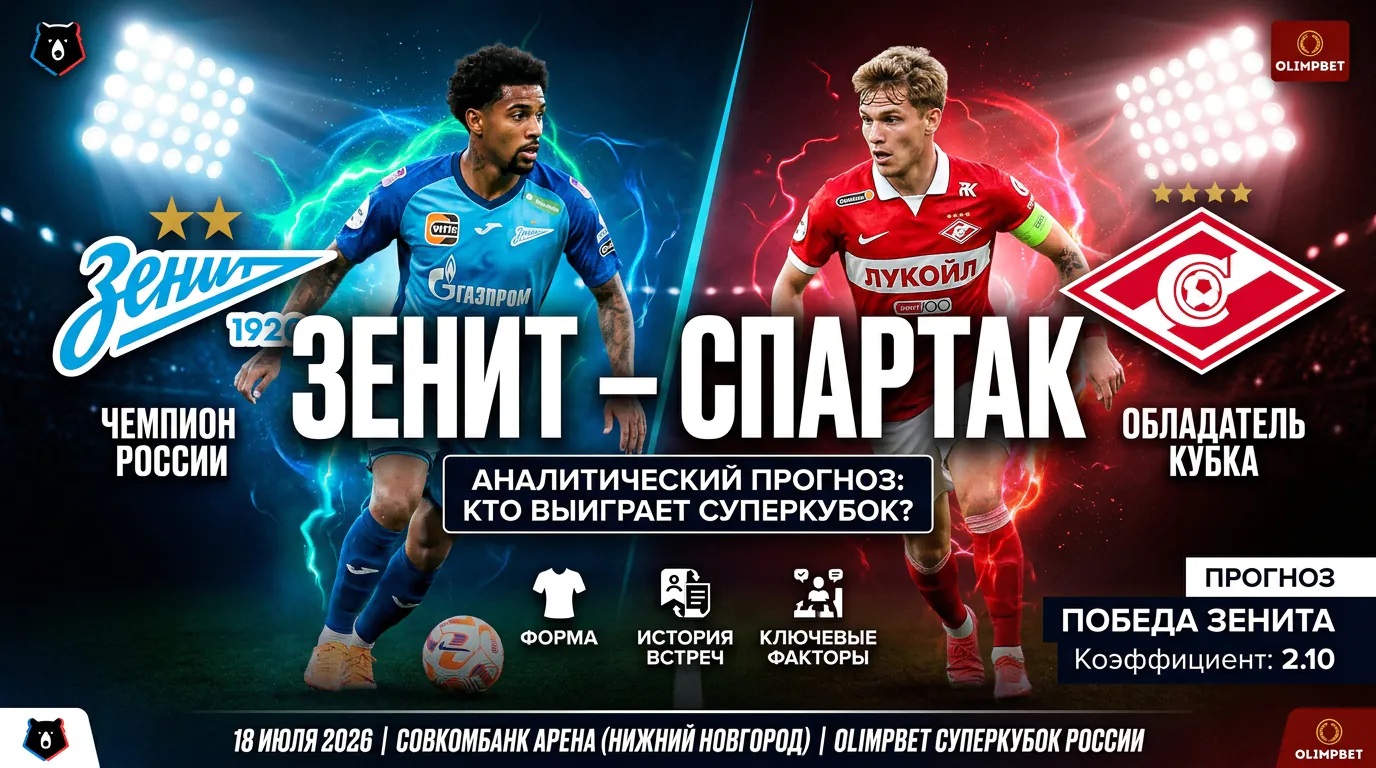 Зенит - Спартак М 18.07.2026 (OLIMPBET, Финал) смотреть